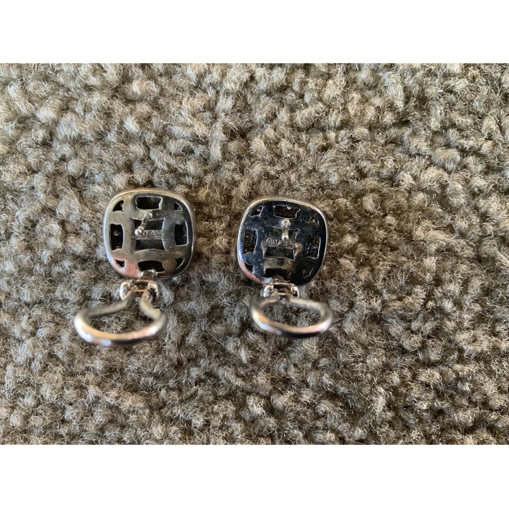 Sterling Silver Earrings Topaz (19) - Picture 3 of 4